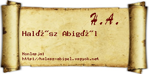 Halász Abigél névjegykártya